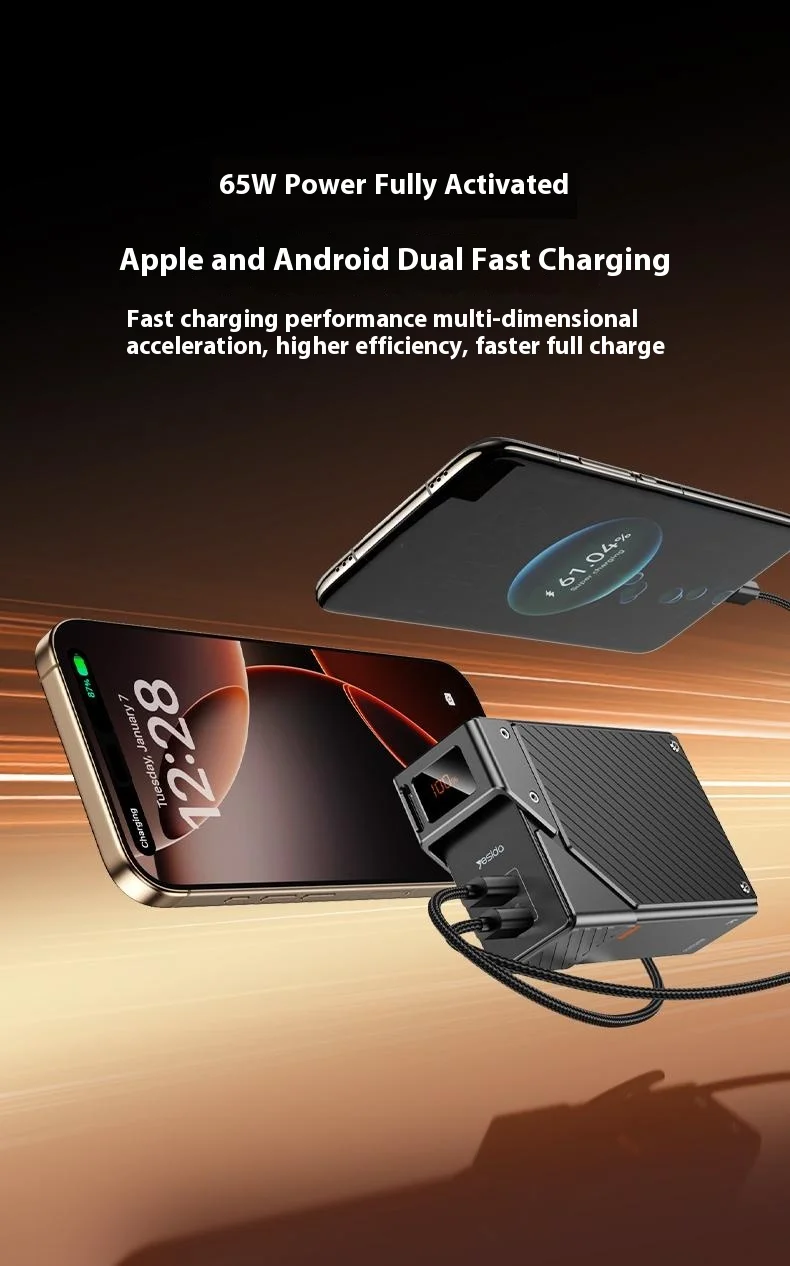 YESIDO YP76 20000mAh Power Bank 65W Fast Charging Portable Charger with Lanyard for Smartphone  /  Laptop 3