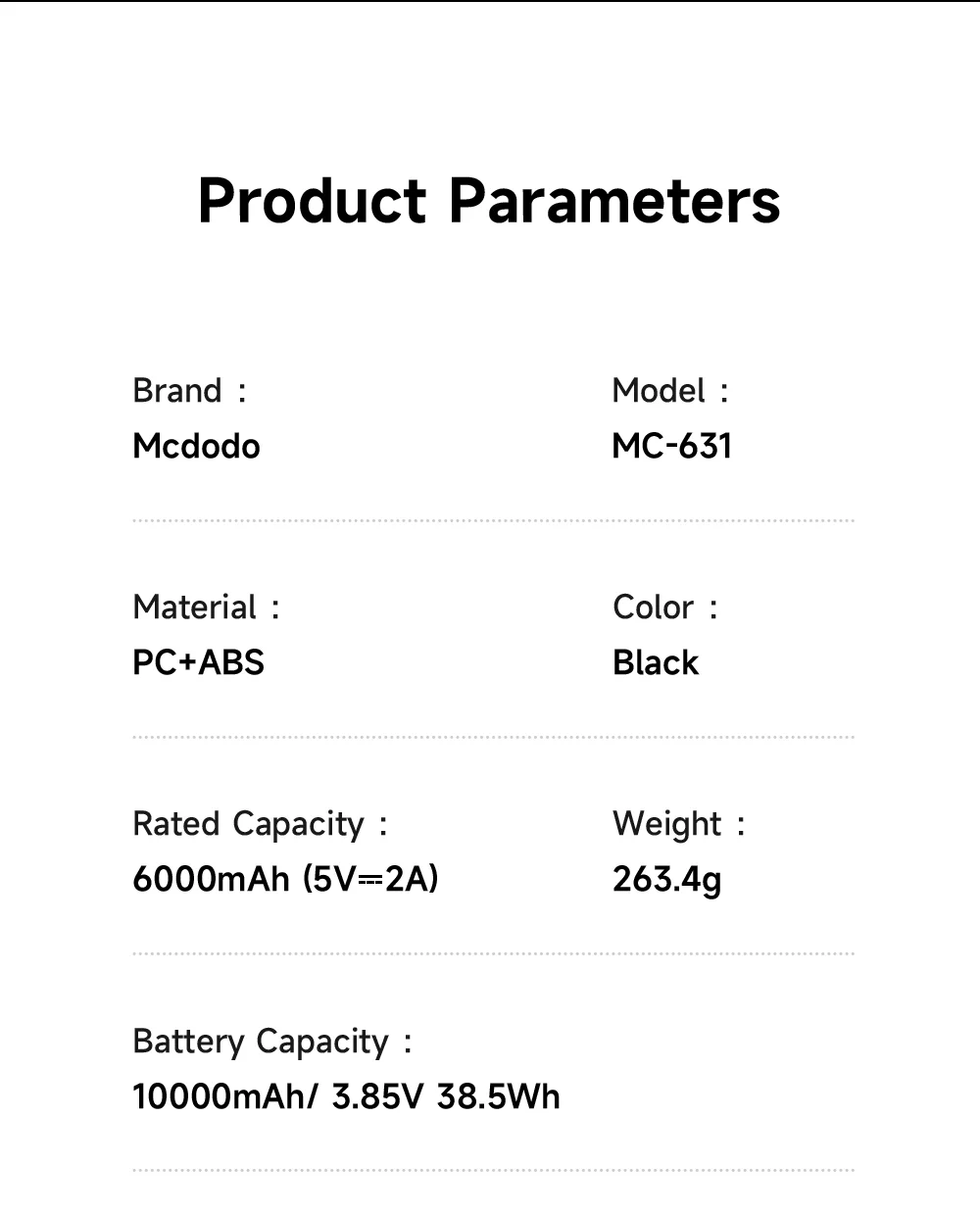 MCDODO MC-631 2 in 1 Qi2 Magnetic Power Bank Foldable Phone Stand 15W Wireless Charging Dock with USB C Output 11
