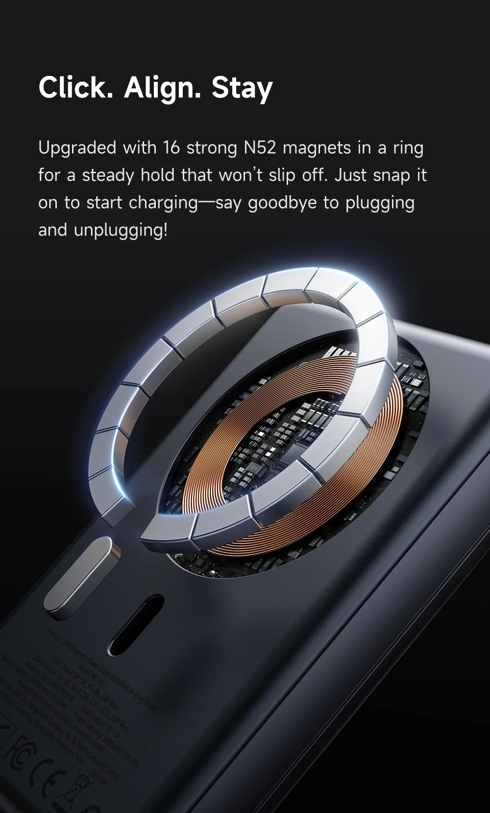 MCDODO MC-837 10000mAh 20W Metal Ultra Thin Magnetic Power Bank Wireless Charging Phone Charger 8