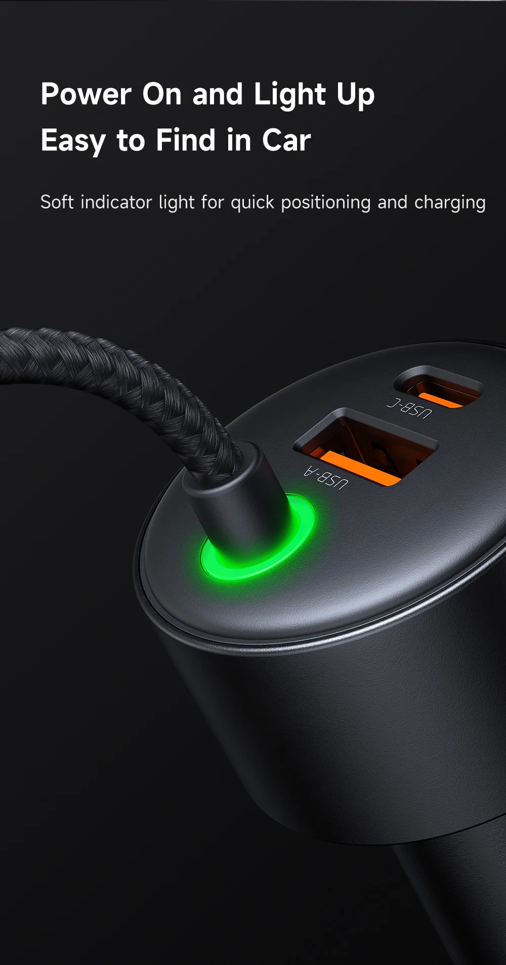 MCDODO CC-037 120W Dual Port Car Charger Fast Charging Spring Cable Charger with USB-C  /  iP Cables 13