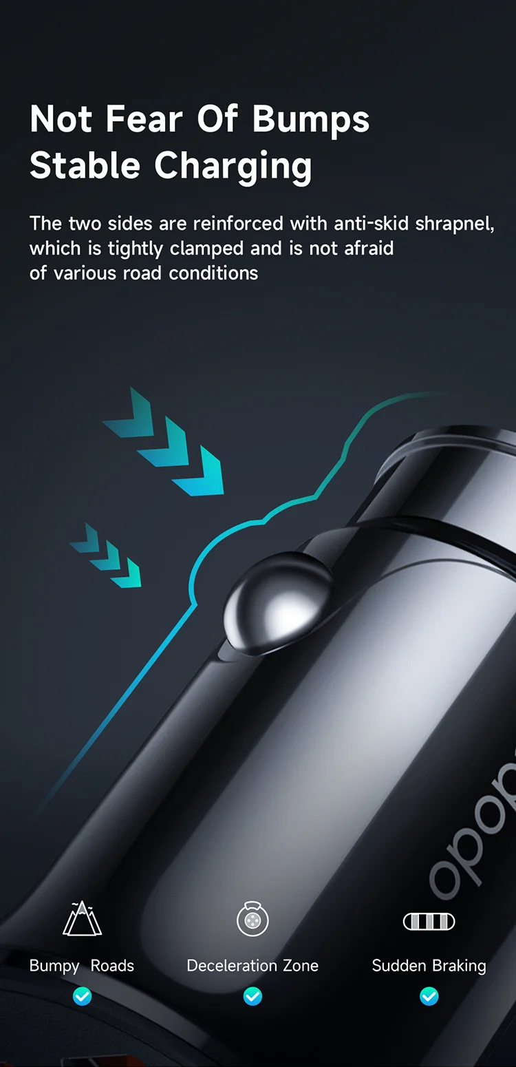 MCDODO CC-6602 5V / 2.4A Dual Port USB Car Charger Aluminum Alloy Portable Charging Adapter, Black 6