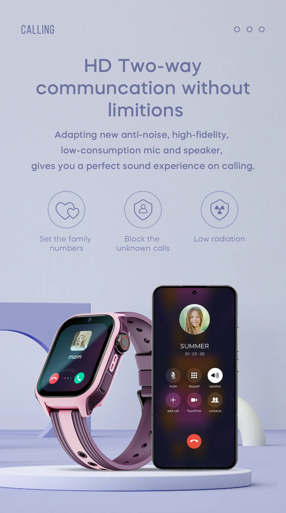 K36 4G 1.83-inch Screen Kids Smart Watch HD Camera Video MP3 Player Habit Tracking Pedometer - Blue 3