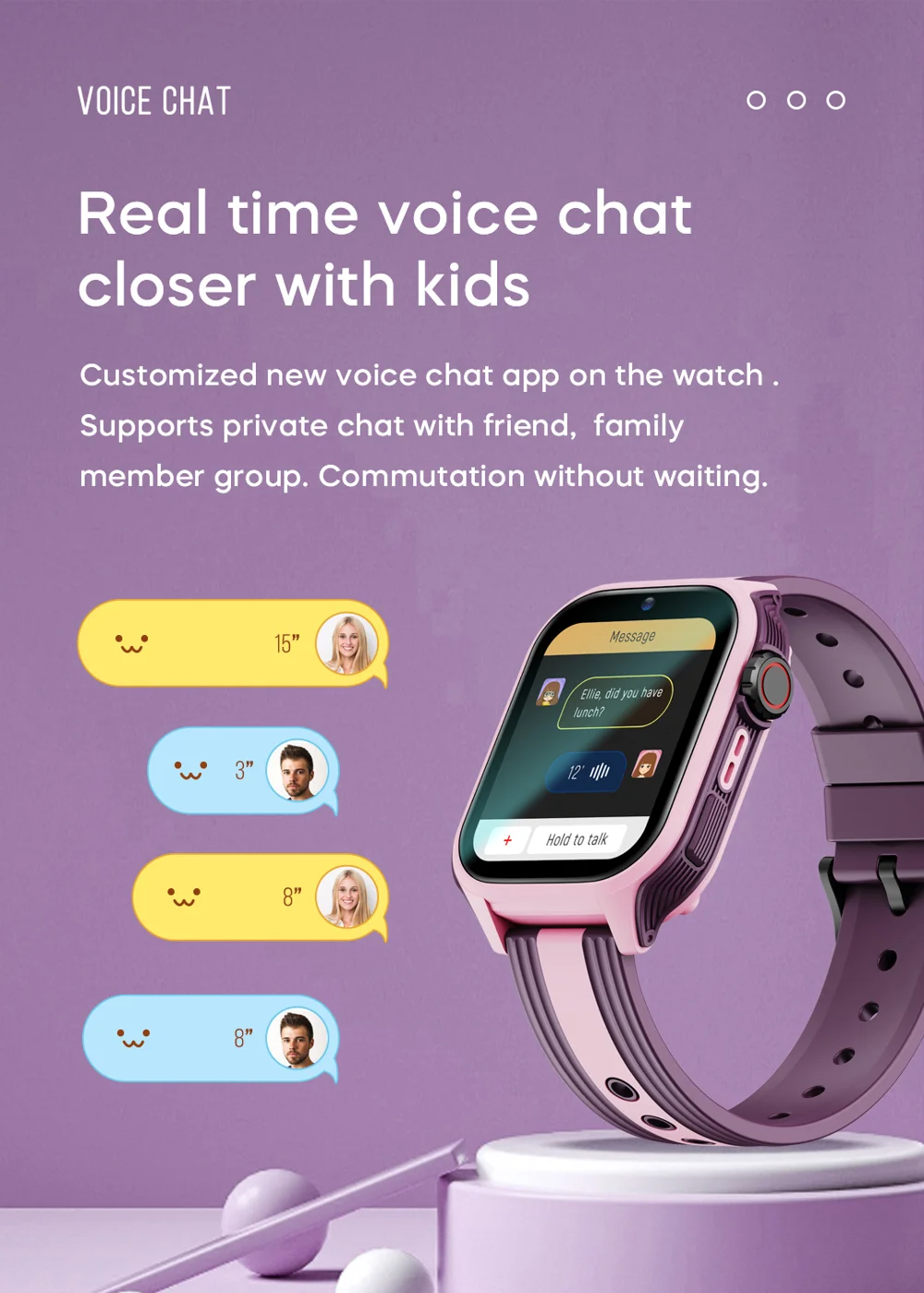 K36 4G 1.83-inch Screen Kids Smart Watch HD Camera Video MP3 Player Habit Tracking Pedometer - Blue 8