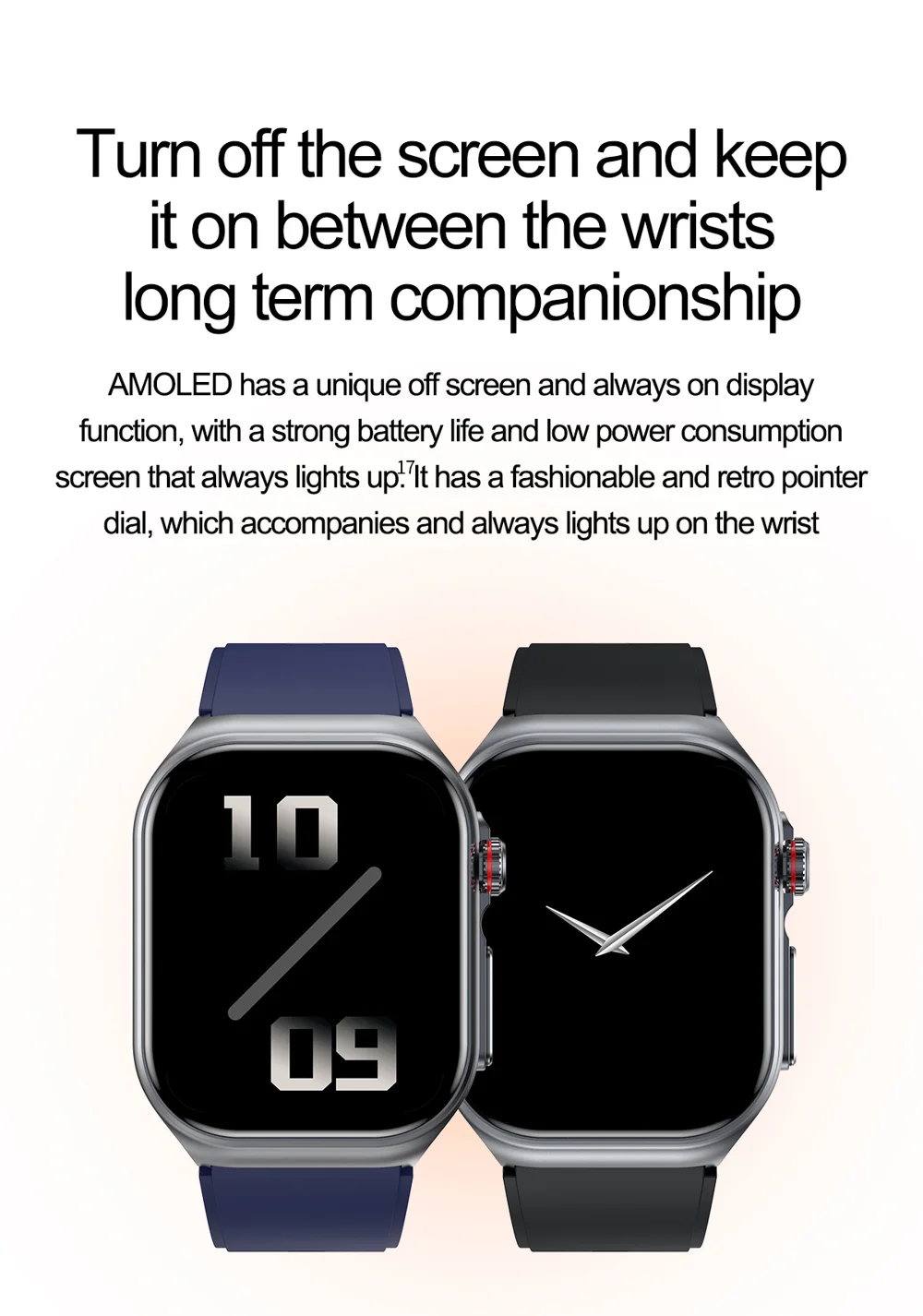 Montre connectée ET585 avec fonction ECG et appel d'urgence SOS, bracelet en acier 22