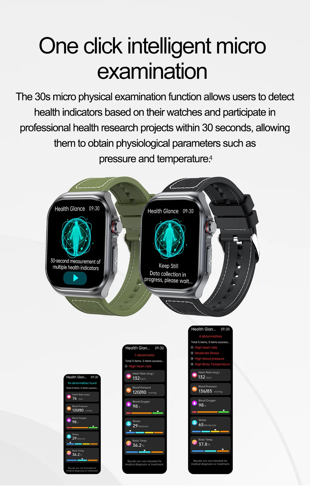 Montre connectée ET585 avec fonction ECG et appel d'urgence SOS, bracelet en acier 7