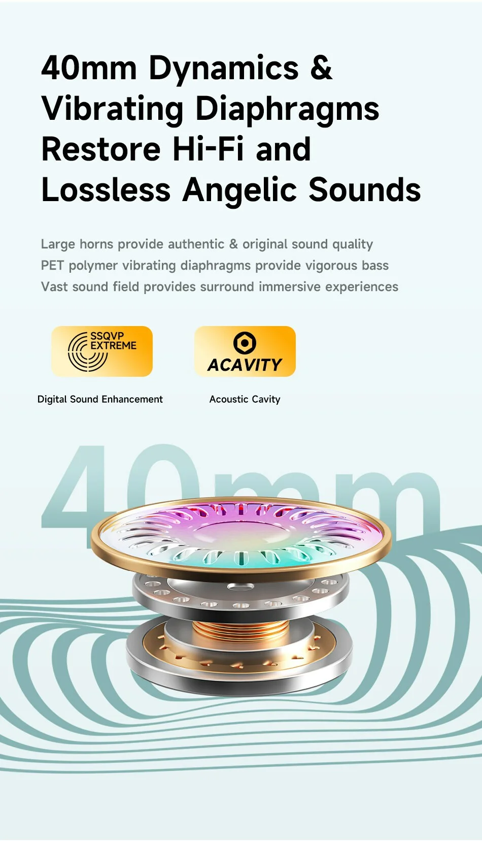 AWEI AT6 Wireless Bluetooth-compatible Gaming Headset 3.5mm AUX Wired Earphone Headphone - Beige 3