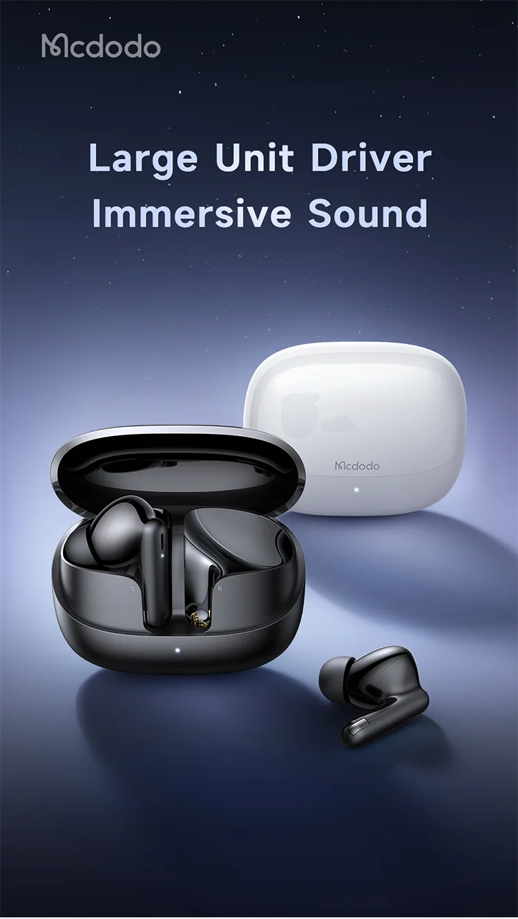 MCDODO HP-0041 In-Ear TWS Bluetooth-compatible Headphones Immersive Sound True Wireless Earbuds - Black 1