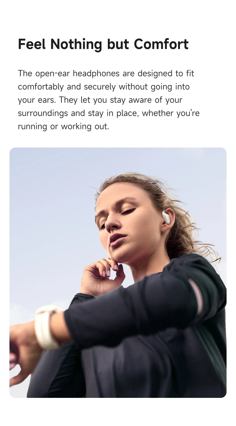 MCDODO HP-007 Open-Ear True Wireless Earbuds with LED Display BT Headphones IPX4 Water Resistant - Black 2