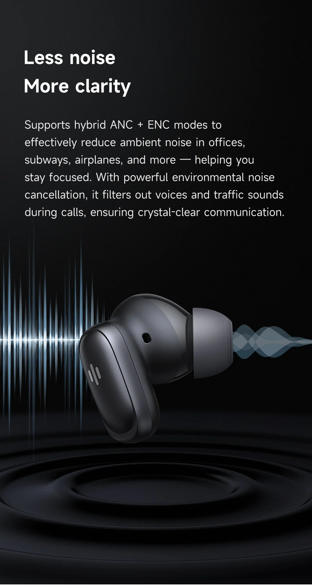 MCDODO HP-822 AI Translator Earbuds ANC + ENC Noise Reduction Bluetooth-compatible Wireless Headphones - Silver 5