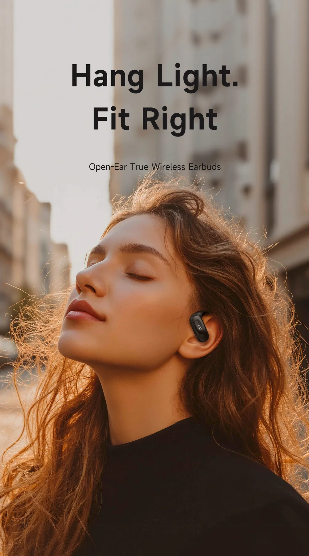 MCDODO HP-805 Air O2 Open Ear True Wireless Earbuds Bluetooth-compatible Music Earphones - Black 1