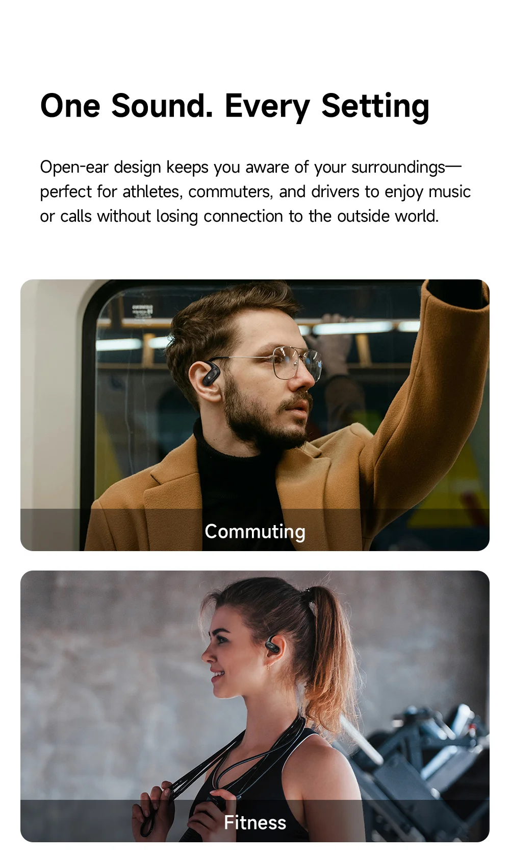 MCDODO HP-805 Air O2 Open Ear True Wireless Earbuds Bluetooth-compatible Music Earphones - Black 4