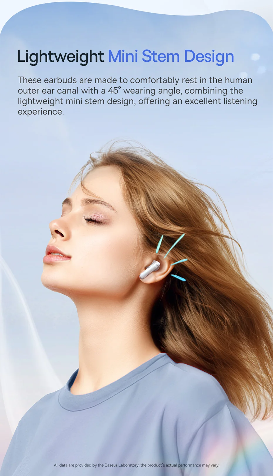 BASEUS Bowie E13 True Wireless Earphones Bluetooth 5.3 Headset Portable Low-Latency Headphones with 0.3m 3A Type-C Cable, Black 3