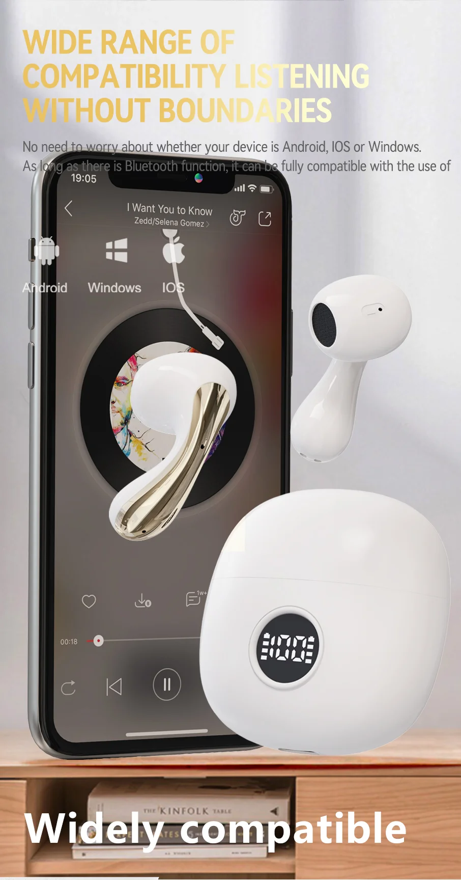 LX04 Bluetooth-compatible 5.3 Mini Earbuds Noise Reduction IPX5 Waterproof Wireless Headphones - Purple 14