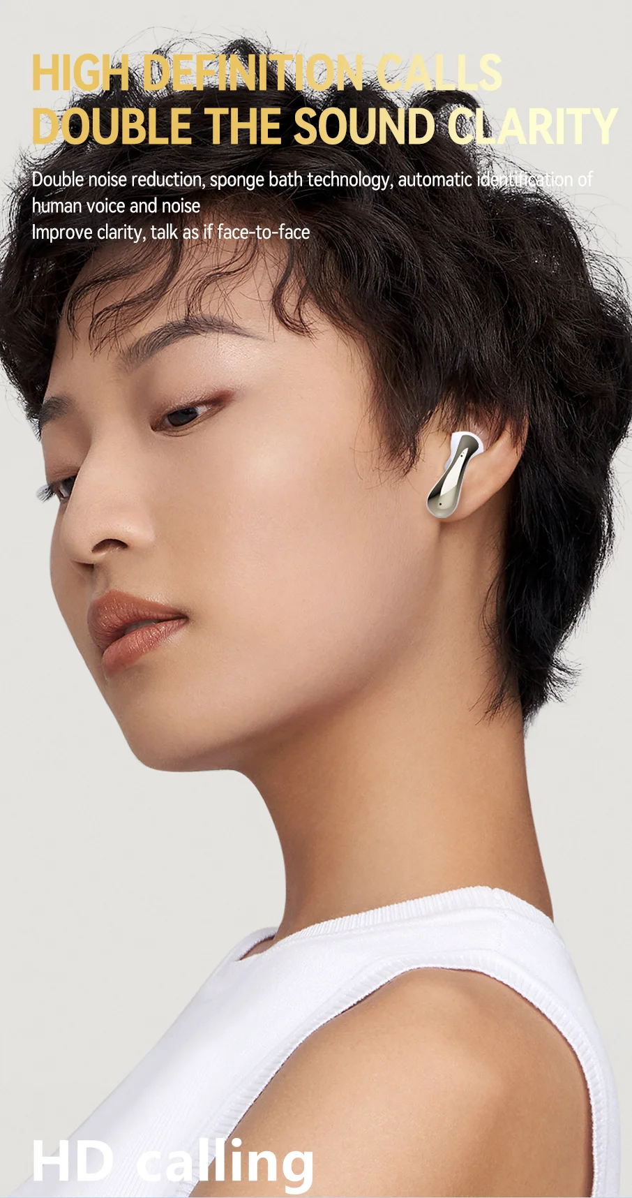 LX04 Bluetooth-compatible 5.3 Mini Earbuds Noise Reduction IPX5 Waterproof Wireless Headphones - Purple 7