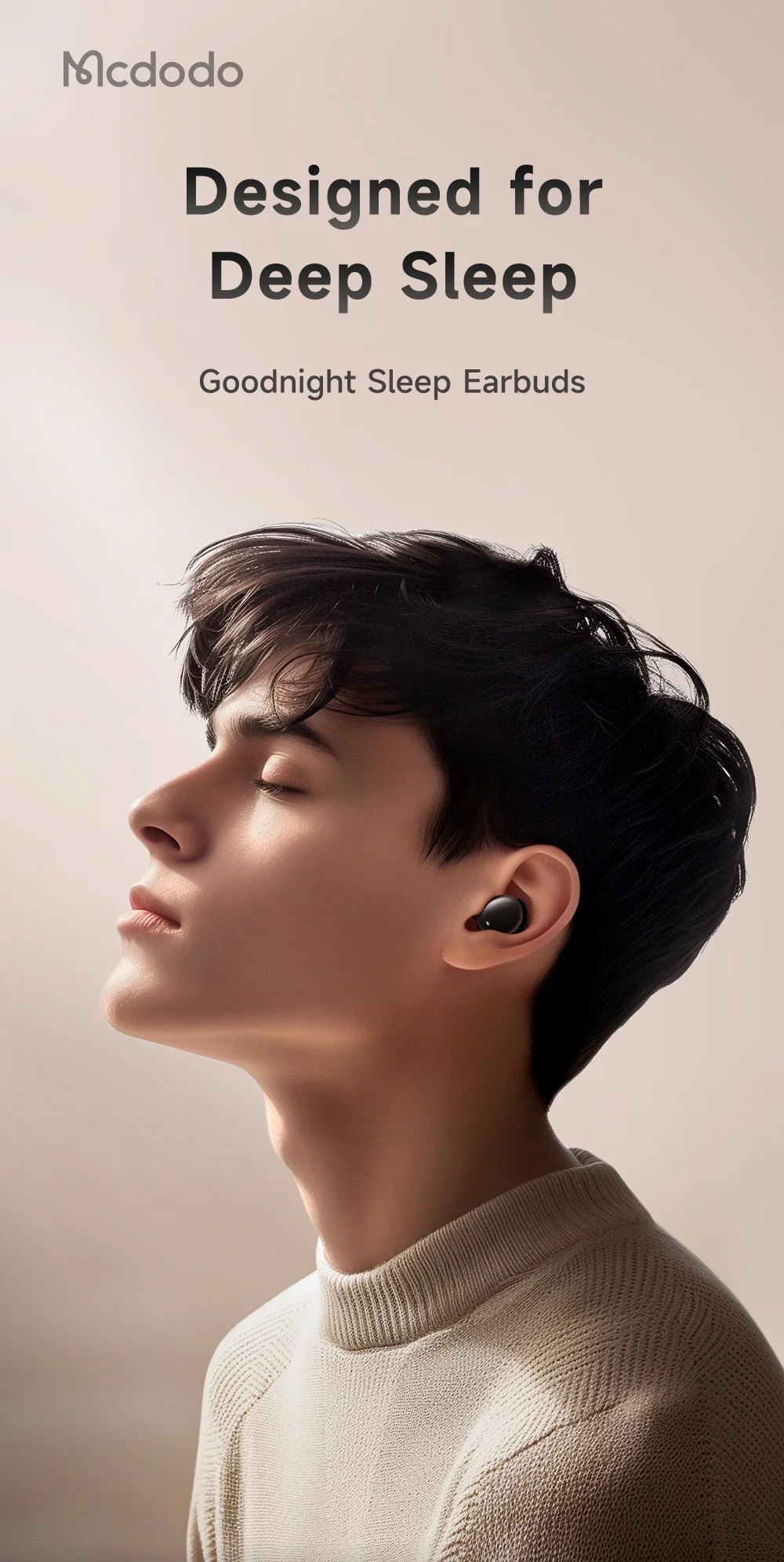 MCDODO HP-4490 D01 Series TWS Earphones BT 5.3 Wireless Sleep Headphones 1