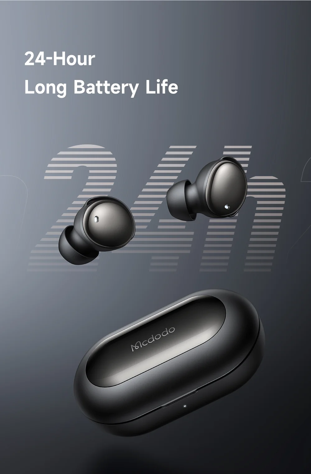 MCDODO HP-4490 D01 Series TWS Earphones BT 5.3 Wireless Sleep Headphones 14