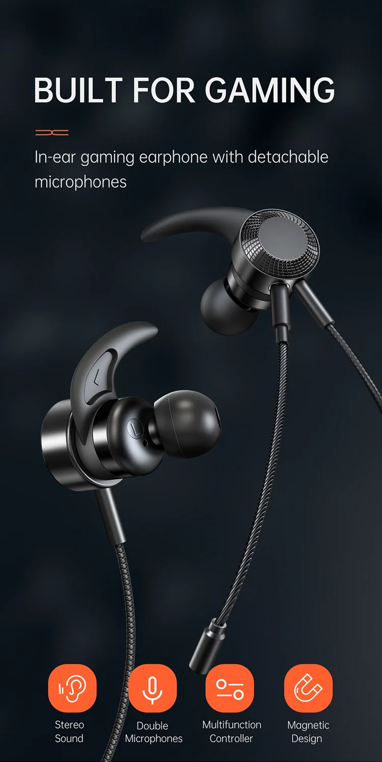 MCDODO HP-1331 MDD 3.5mm Aux Headphone Earphone Magnetic Earbud in-Ear with Microphone Controller for Sports Workout Compatible for Android Devices - Green 1
