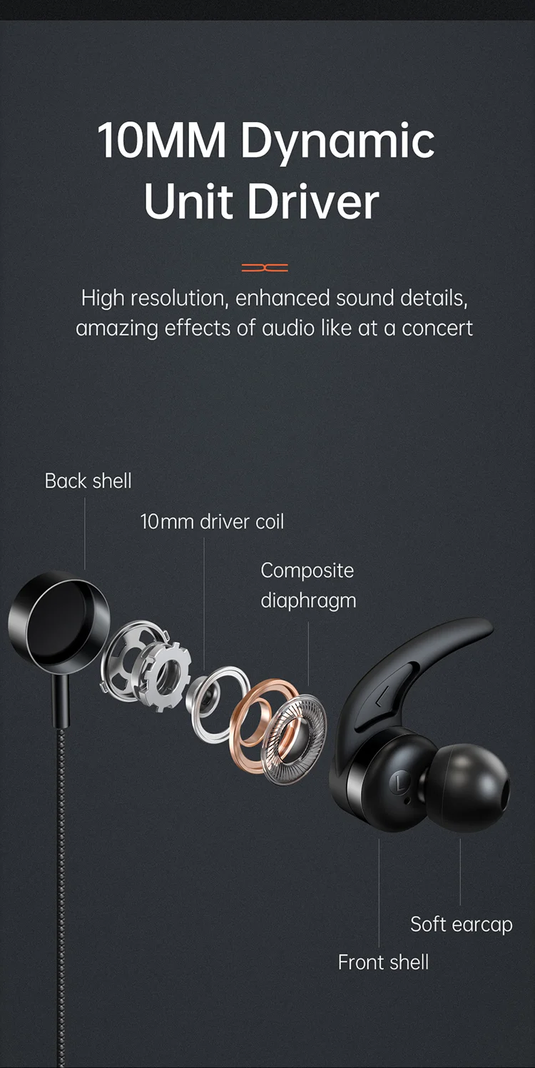 MCDODO HP-1331 MDD 3.5mm Aux Headphone Earphone Magnetic Earbud in-Ear with Microphone Controller for Sports Workout Compatible for Android Devices - Green 4