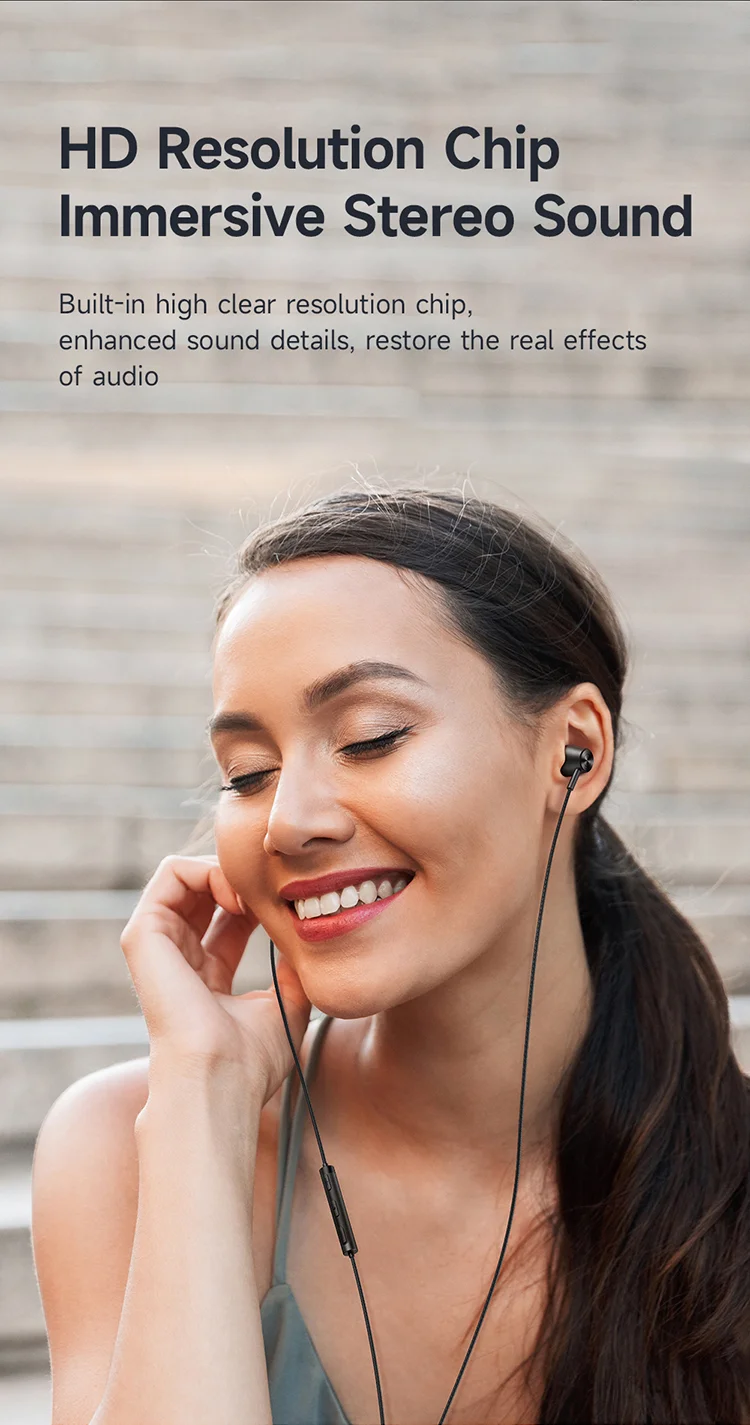 MCDODO HP-3490 MDD HiFi Stereo Wired Headphone Type-C Earphone with Mic and Volume Control - Black 3