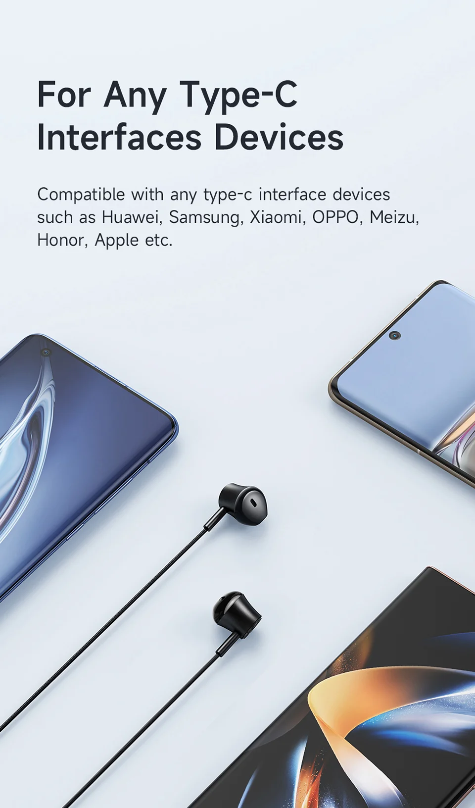 MCDODO HP-4070 Type-C Stereo Sound Wired Earphone HD Call Microphone Headphone 10