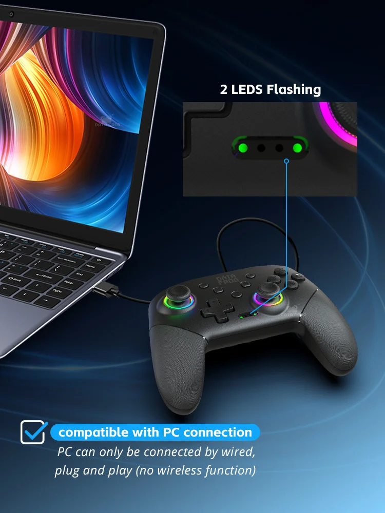 Controllore DATA FROG S80 Elite Edition per Nintendo Switch / Switch Lite / OLED / PC Wireless Bluetooth Game Console, Lightning Pattern 7