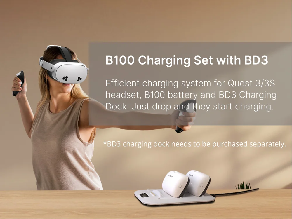 Bandeau pour casque VR BOBOVR E3 Pro pour Meta Quest 3/3S avec batterie 10 000 mAh 4