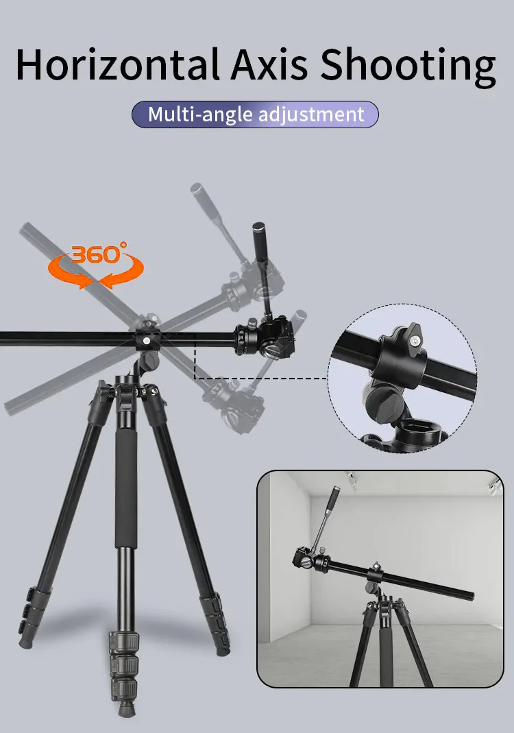 JMARY KS355+HG60 DSLR ILDC Camera 2-in-1 Monopod Tripod 360 Degree Panoramic Ball Head Stand 2