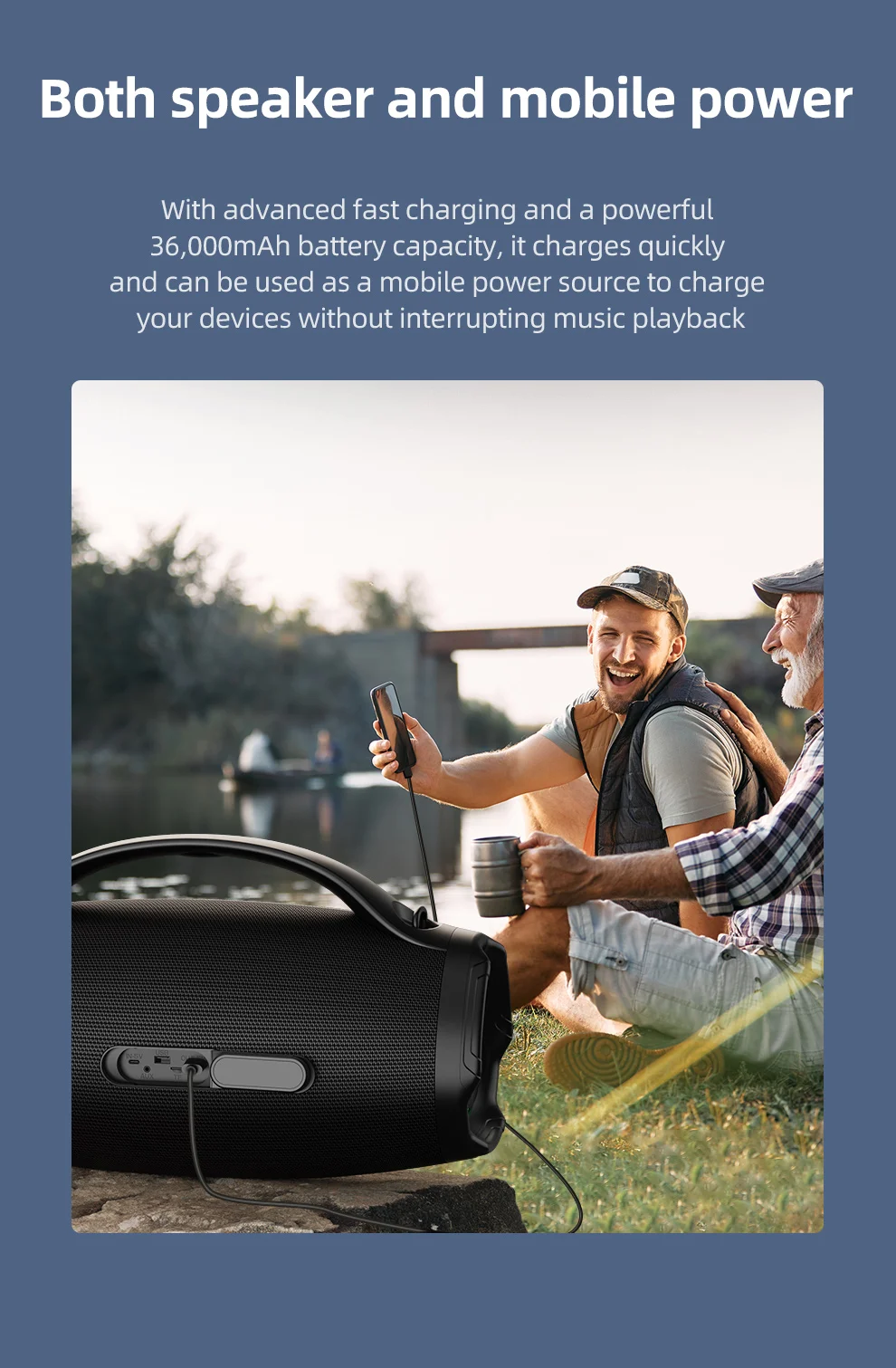 ZEALOT S98 Enceinte Bluetooth portable 160 W, caisson de basses stéréo sans fil TWS, HiFi, compatible Bluetooth - Noir 11