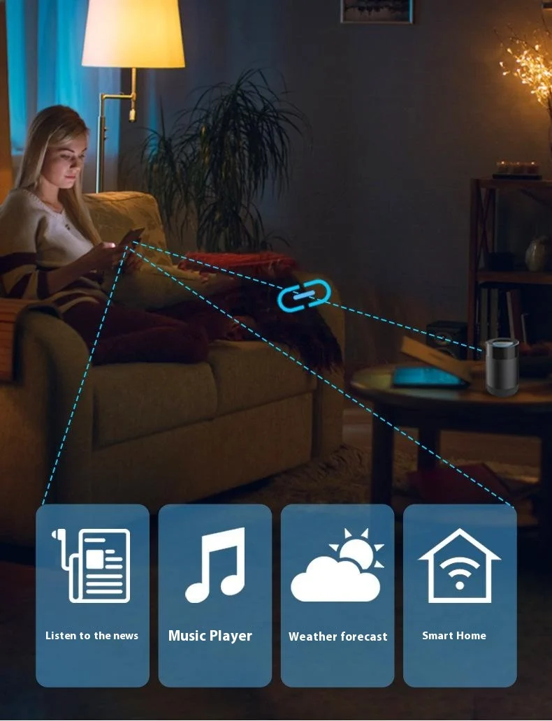 W35 Infrared Smart Speaker AI Voice Interaction 9 Countries Voice Smart Speaker Built-In Alexa Voice Platform 8