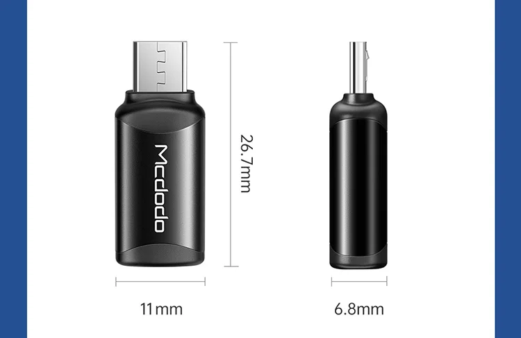 MCDODO OT-7690 Type-C to Micro USB OTG Adapter - Black 10