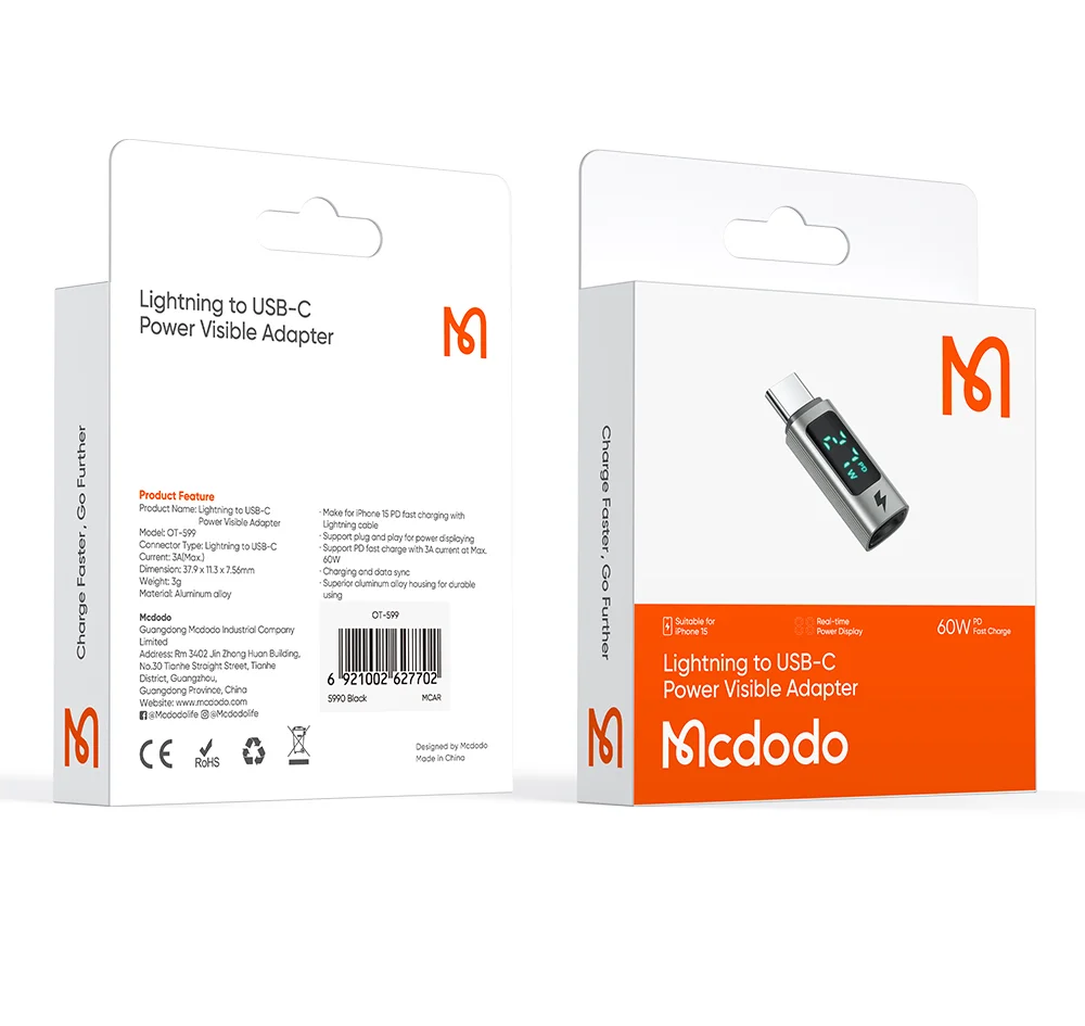 MCDODO OT-599 iP to USB-C Digital Display Charging Adapter 14