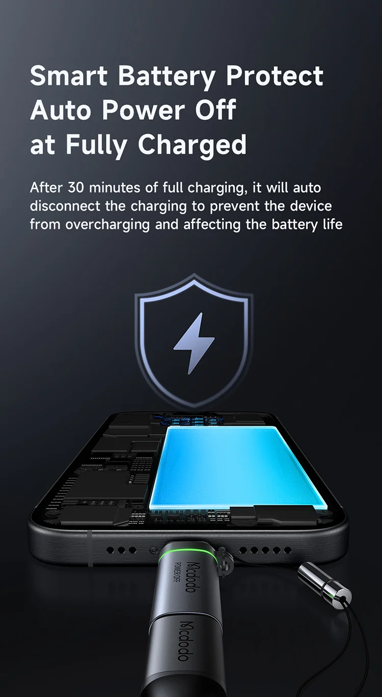 MCDODO OT-6010 60W 8-Pin to Type-C Adapter Smart Power Off PD Charging Converter - Black 4