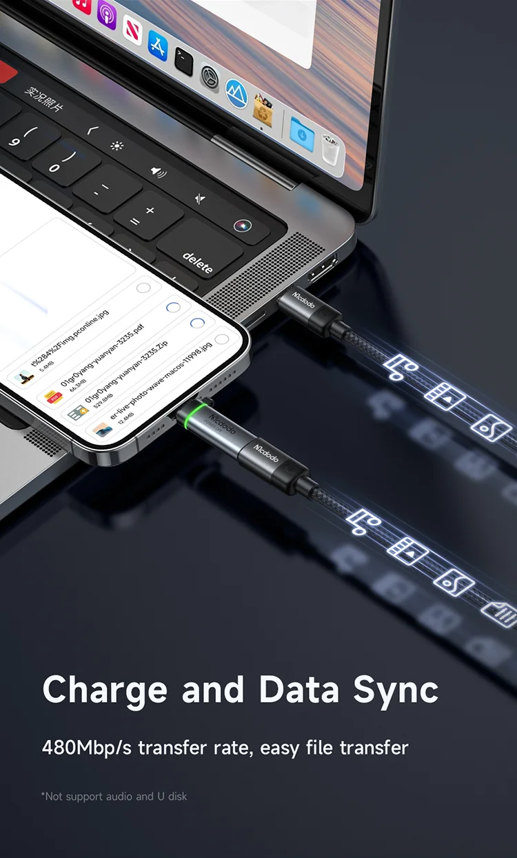 MCDODO OT-6010 60W 8-Pin to Type-C Adapter Smart Power Off PD Charging Converter - Black 7