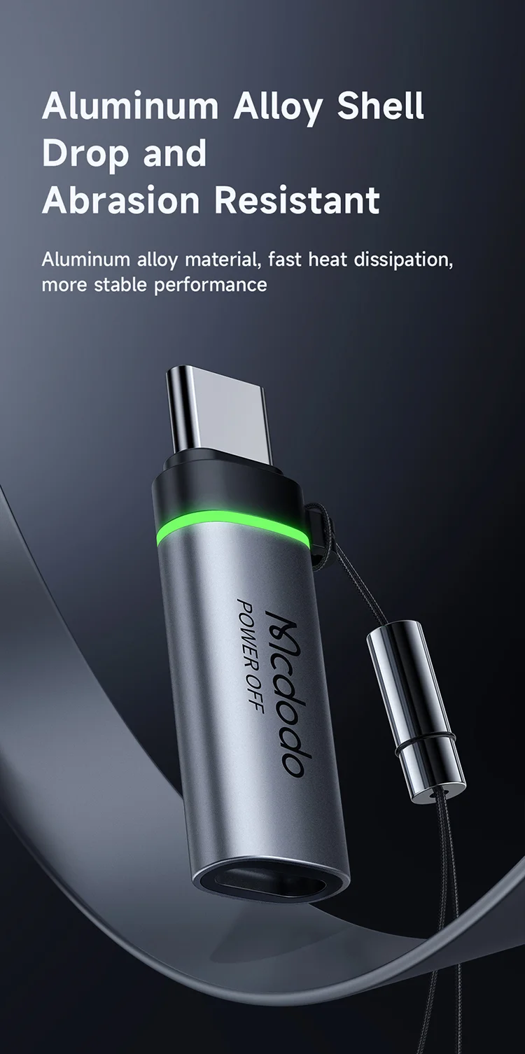 MCDODO OT-6010 60W 8-Pin to Type-C Adapter Smart Power Off PD Charging Converter - Black 9