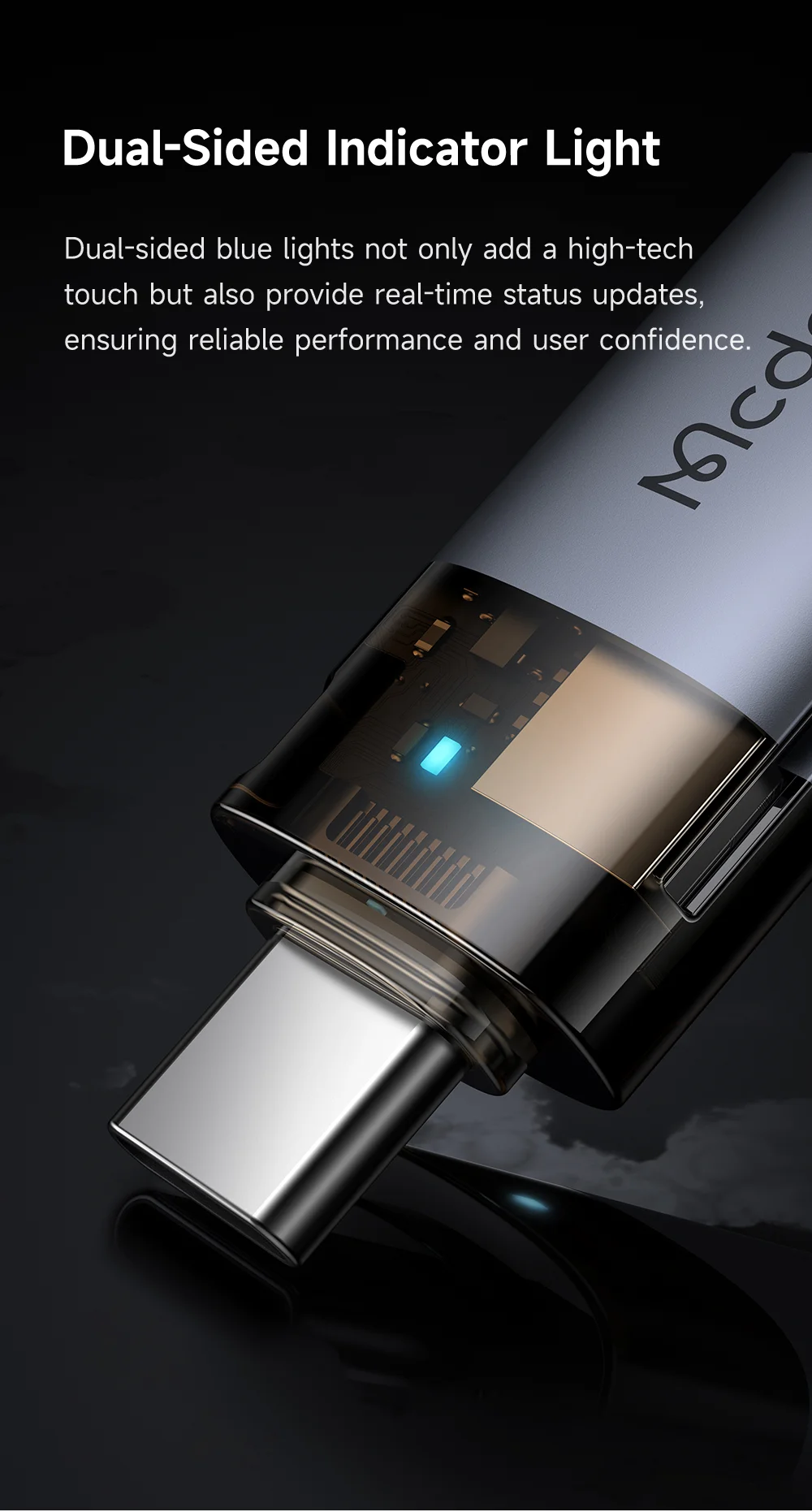 MCDODO OT-760 2 in 1 USB A Female to USB C Male Converter 480Mbps Data Transfer Adapter with TF Card Slot 4