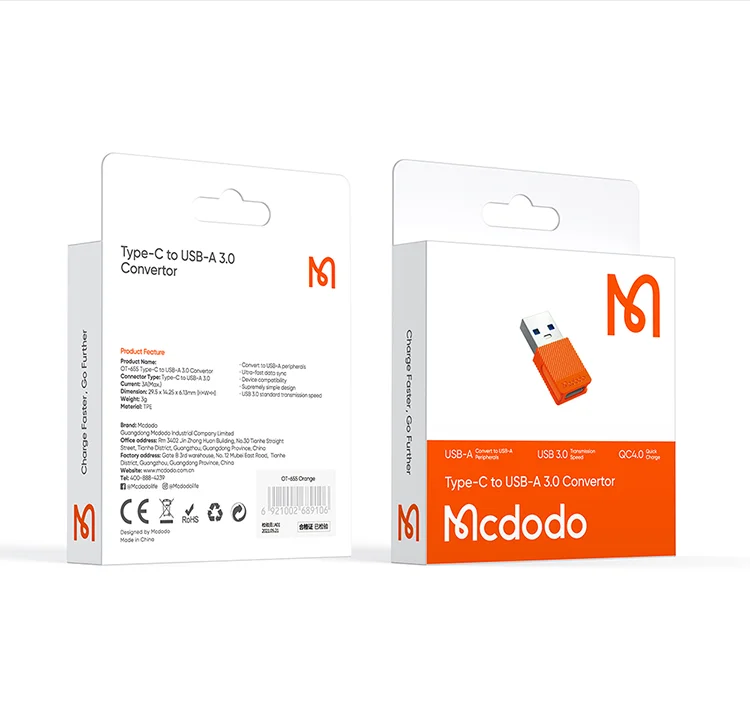 MCDODO MDD OT-6550 Type-C to USB-A OTG Adapter USB-C Female to USB 3.0 Male Connector Converter 10