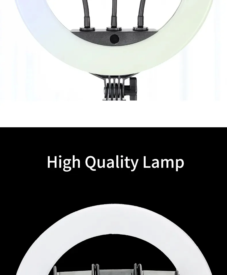 JMARY FM-14R 14-inch Live Streaming Ring Light Photography LED Fill Light - US Plug 10
