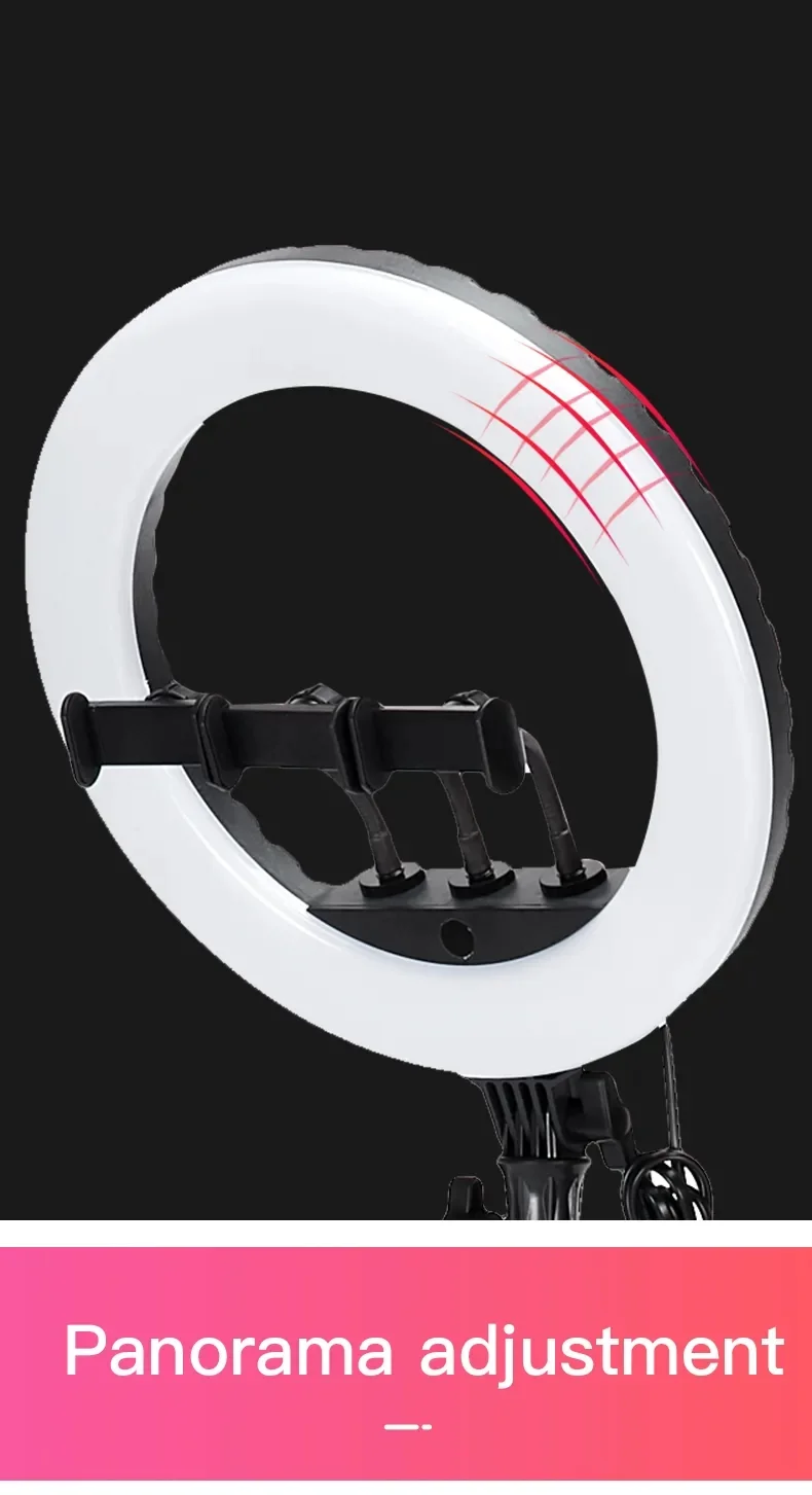 JMARY FM-14R 14-inch Live Streaming Ring Light Photography LED Fill Light - US Plug 8