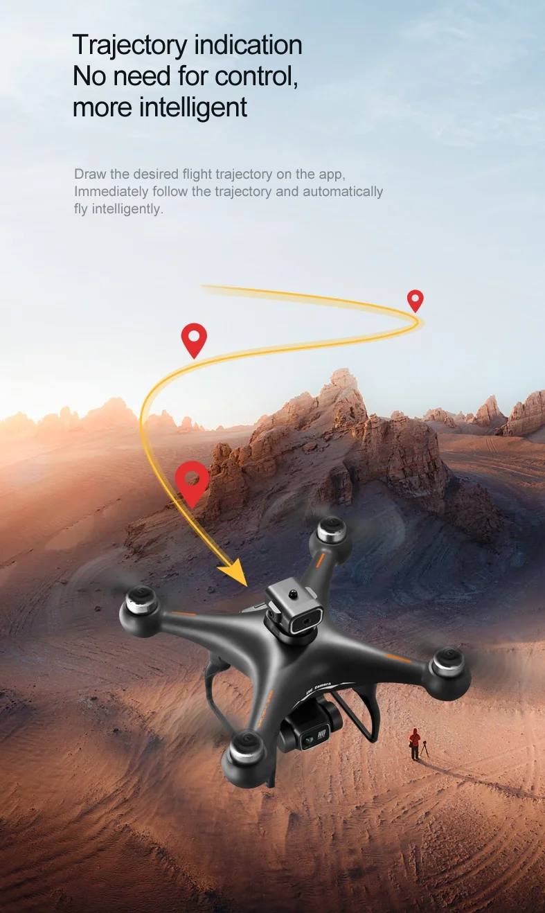 Drone télécommandé S116 à double objectif, quadricoptère anti-obstacles, 1 batterie, noir 14