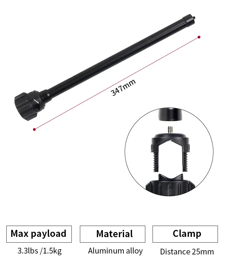 JMARY MT-21 Desktop Livestream Shooting Arm Aluminum Alloy Tripod Extension Rod 11