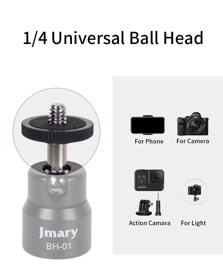 JMARY MT-21 Desktop Livestream Shooting Arm Aluminum Alloy Tripod Extension Rod 5
