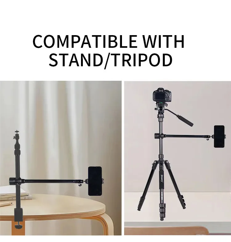 JMARY MT-21 Desktop Livestream Shooting Arm Aluminum Alloy Tripod Extension Rod 7