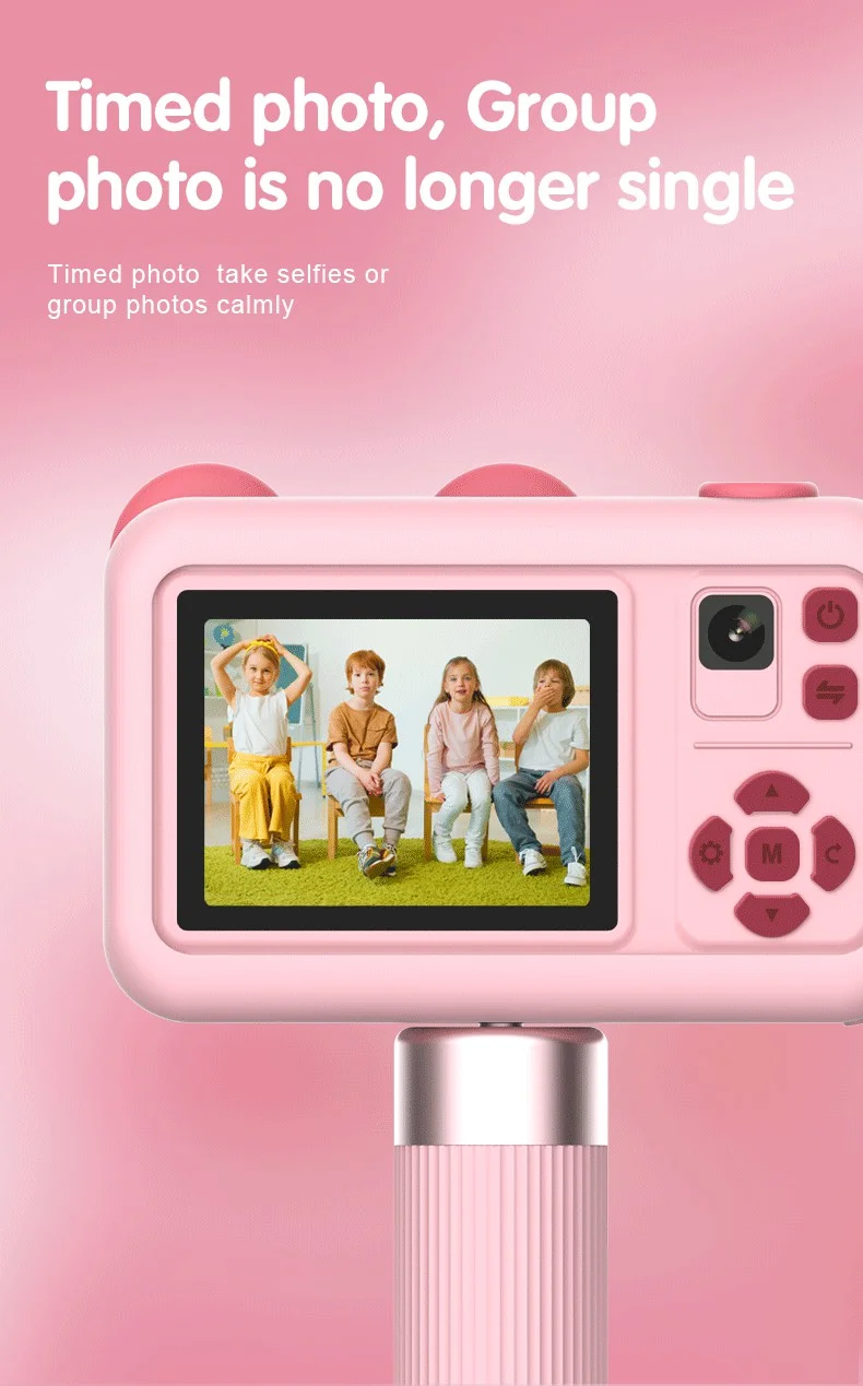 D32 2.0 Inch IPS Screen Dual Lens Mini Kids Camera Video Recorder with Tripod, with 32G Memory Card + Card Reader - Blue 5