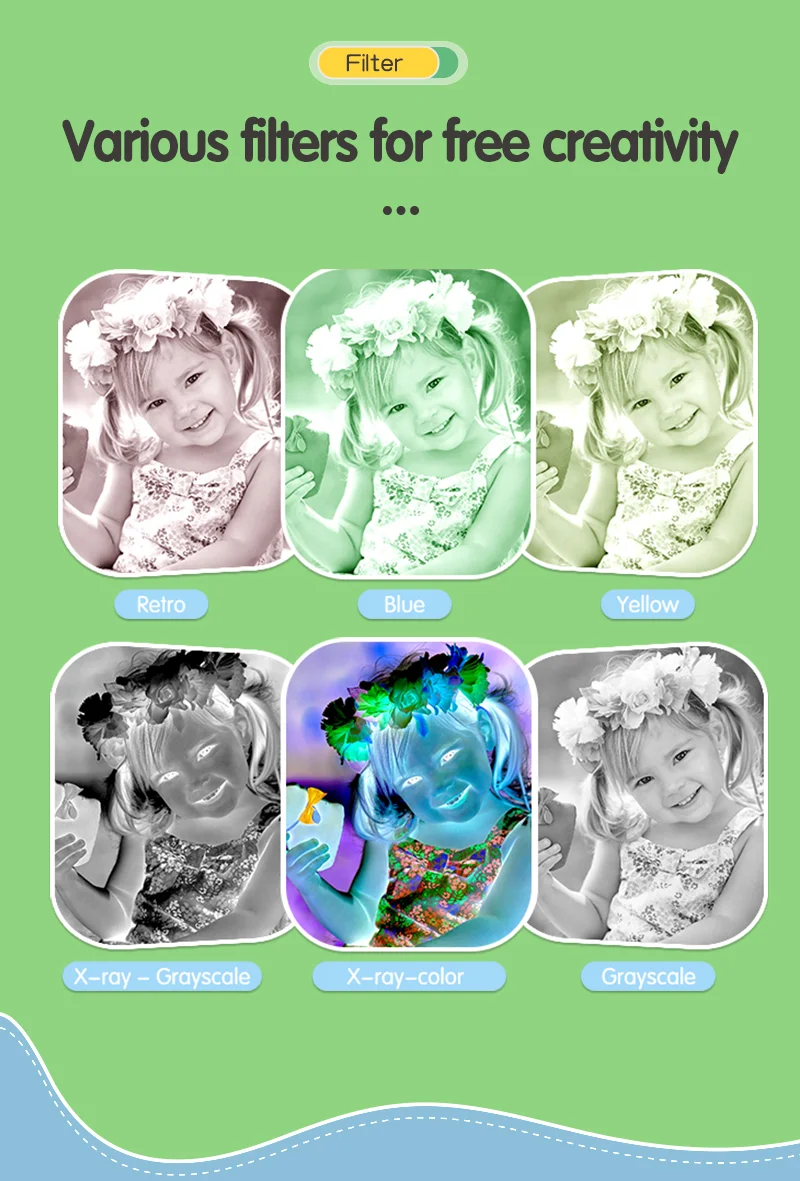 X12S Kids Camera 2.0 Inch IPS Screen Cartoon Dragon Video Recorder Cam, 32G TF Card+Card Reader (CE Certified) - Blue 8