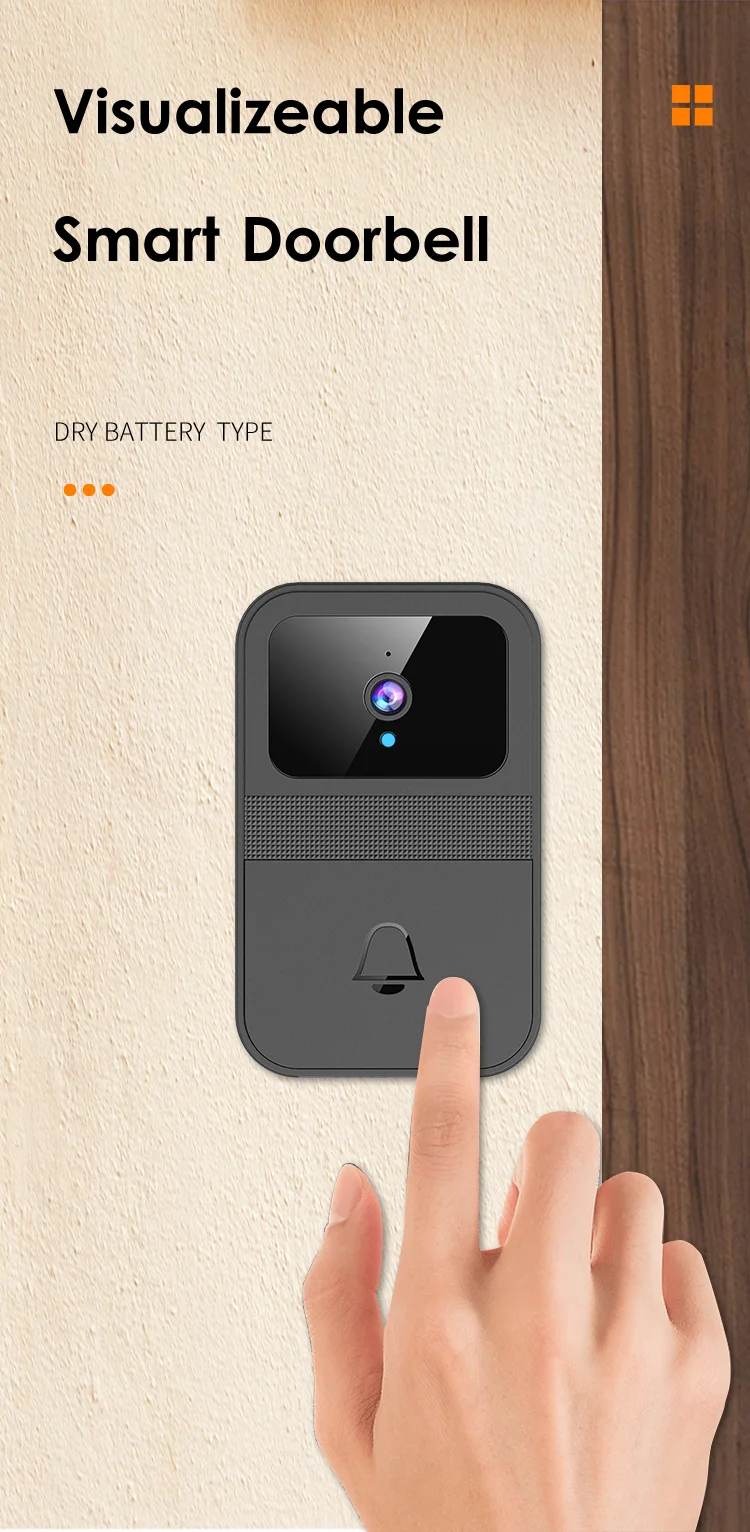 D9 Wireless WiFi Doorbell Phone APP Monitoring Video Call Night Vision Smart Door Bell 2