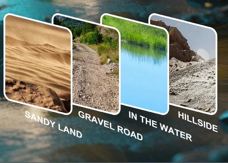 Voiture télécommandée amphibie Q218 8WD étanche, télécommande 2,4 GHz, véhicule tout-terrain à chenilles, batterie simple - Noir 4