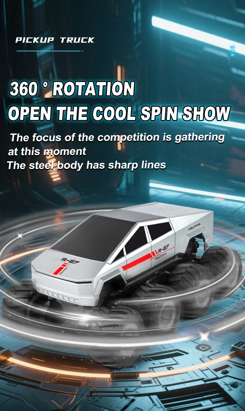 Voiture télécommandée amphibie Q218 8WD étanche, télécommande 2,4 GHz, véhicule tout-terrain à chenilles, batterie simple - Noir 7