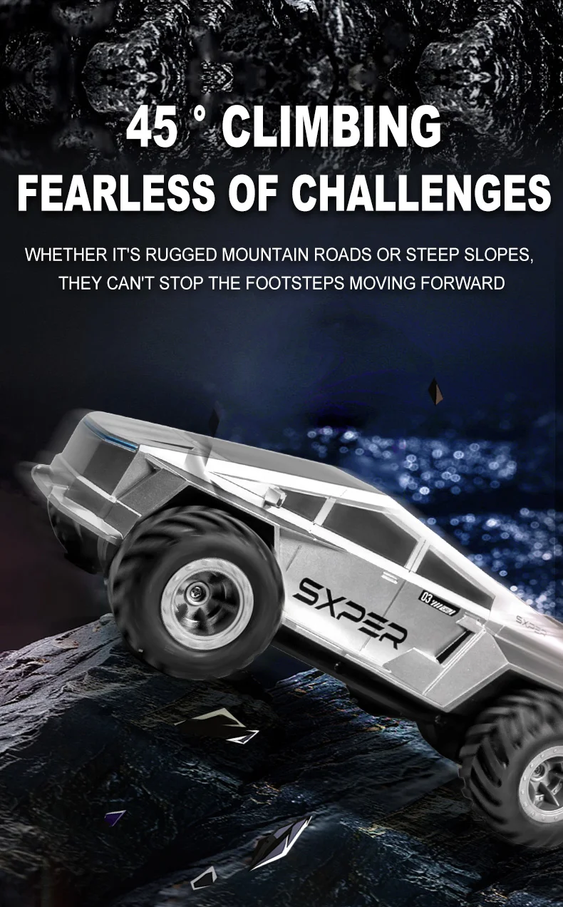 Voiture télécommandée amphibie 4x4 Q212 2,4 GHz avec rotation à 360°, 1 batterie incluse - Noir 7