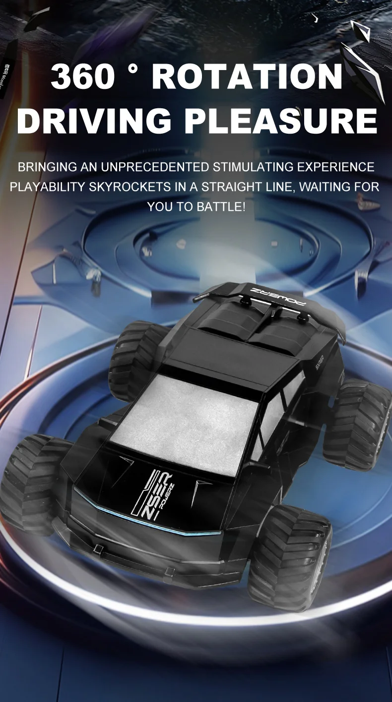 Voiture télécommandée amphibie 4x4 Q212 2,4 GHz avec rotation à 360°, 1 batterie incluse - Noir 8