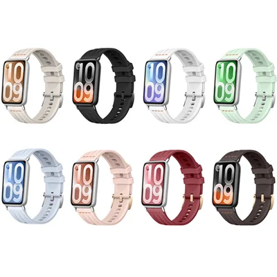 Silicone Strap for Xiaomi Smart Band 10 Pro / 9 Pro / 8 Pro / Redmi Watch 6 / 5 / 4 One Line Three Rails Waterproof Sport Wristband - White